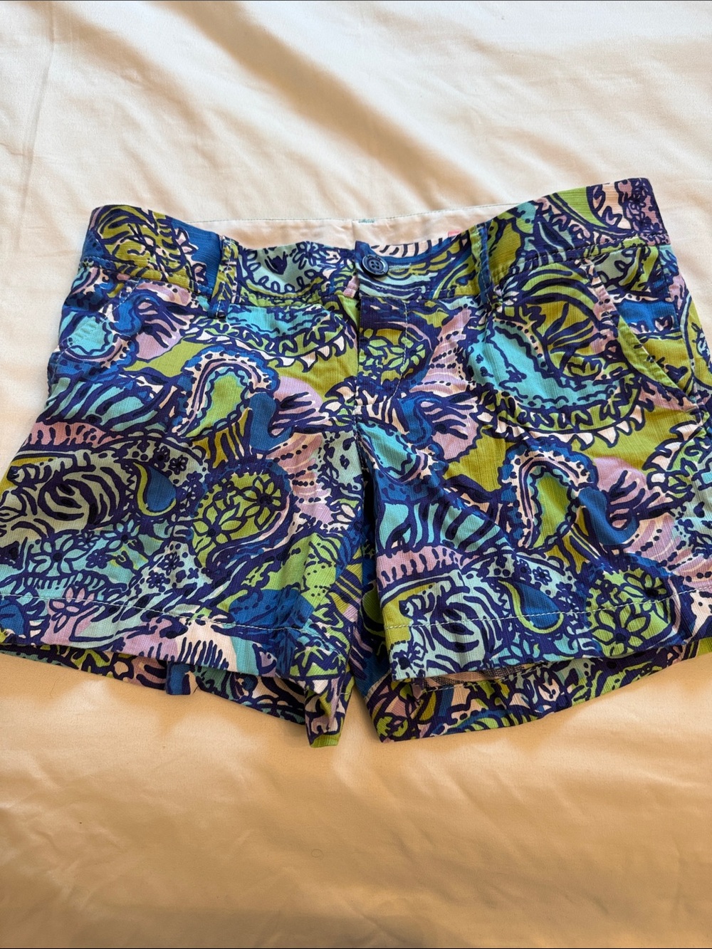 Lilly Pulitzer Multicolor Printed High-Waist Shorts